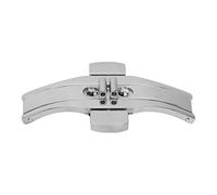 ZAICOLER Brushed Matte Push Button, Stainless Steel Deployment Clasp Folding Deployment Clasp Quick Release Universal Solid Butterfly Buckle Push Button 304 Stainless Steel Watchband