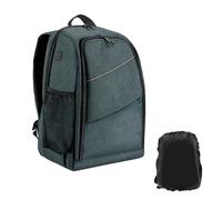 ZAICOLER Camera Bag Backpack with Laptop Compartment Rain Cover for Women Men DSLR Photographers Laptop 15" Breathable Comfortable Portrait Sessions (Gray)