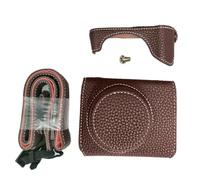 ZAICOLER Camera Protective Retro Style Case with Enhanced Grip for G7 X Mark II/III Camera, 1/4 Inch Screw, Shoulder Strap for G7 X Mark II/III Bag (Brown)