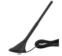 ZAICOLER Car Active Amplified DAB FM Antenna, Universal Roof Mount Radio Aerial Digital Signal Booster for Vehicles RVs, Black PVC 12V