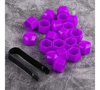 ZAICOLER Car Wheel Nut Rim Cover 17mm Durable Screw Protection 20pcs for Auto Hub Protective Caps (Purple)