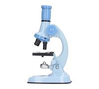 ZAICOLER Children's Educational Plastic Microscope Toy 1200x Magnification for Collecting and Observing, for Kids, 10-piece Set for Science Enthusiasts (Blue)