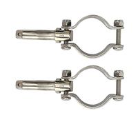 ZAICOLER Clamp On Oarlock, 304 Stainless Steel Rowlock, Heavy Duty Marine Boat Socket with Secure Mount, Ideal for Kayaks, Canoes, Yachts, Water Rafts, Size 1 5/8in, 2Pcs
