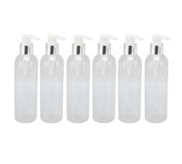 ZAICOLER Clear Plastic Pump Bottle Refillable Dispenser for Massage Oil Shampoo Conditioner, Heat Resistant And Durable, Ideal for Home Use, 6 X Dispensing Bottles