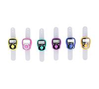 ZAICOLER Clicker Counter, 6 Pcs Electronic Finger Counter Lightweight Adjustable Ring Clicker Counter Hand Counter Clicker Stitch Counter with LED Light for Knitting Crochet