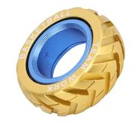 ZAICOLER Colorful Rotating Stress Relief Haptic Ring for Anxiety Relief, Perfect for Managing ADHD, Portable Finger Toy for Office or Home, Aluminum Alloy 1.4 X 0.5in (Yellow)