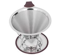 ZAICOLER Curved Stainless Steel Silicone Coffee Dripper Filter, Double Layer Net, Easy to Clean, for Home and Office