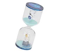 ZAICOLER Desk Timer, Hourglass Hour Glass Decorative Sand Hourglass Clock Space Man Educational Hourglass for Office Desk Book Shelf Curio Cabinet Birthday Kids Games Classroom Dec (Cyan