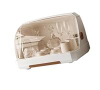 ZAICOLER Desktop Cup Storage Rack Elegant Multi Functional Organizer for Home Office 14.6x10.2x9.1in Plastic Design (Large Brown)