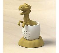 ZAICOLER Dinosaur Shaped Tea Filter, Silicone Tea Infuser, Reusable Bag Strainer with High Temperature Design, Ideal for Lovers & Kids, BPA Free (Yellow)