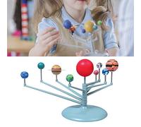 ZAICOLER DIY Educational Solar System Puzzle Toy with Colorful Pigment for Children's Intellectual Development, Made of Plastic for Parent-Child Relationships