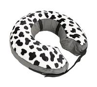 ZAICOLER Dog Cone, Adjustable Soft Protective Inflatable Collar Blow Up Dog Collar Cat Recovery Cone Pet Neck for Small, Medium, Large Cats (Cows Point Hook and Hoop Fasteners S)