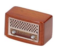 ZAICOLER Dollhouse Miniature Retro Cute Radio Model Decoration Doll House Accessory for 1/12 Scene Composite Wood