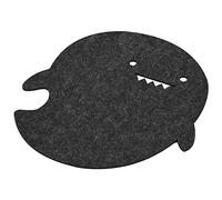 ZAICOLER Dolphin Shape Mouse Pad Anti-Static for Office Desk 20x24cm Felt Pad Dark Gray (Deep Gray)