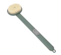 ZAICOLER Dry Brushing Body Brush, Long Handle Bath Brush Soft Bristles Button Removable Head Body Bath Long Handled Scrub for Shower Shower for for Bathroom (Green)