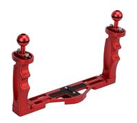 ZAICOLER Dual Handle Tray Stabilizer Rig, Professional Diving Underwater DSLR Camera Housing, Adjustable Aluminum Alloy Rig with Red Finish, Ideal for Cameras and Lights