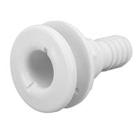 ZAICOLER Durable 1in Thru Hull Fitting ABS Straight Hose Connection for Boats Marines Good Replacement for Marine Accessories (White)