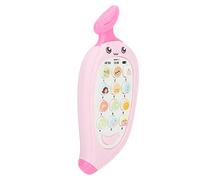 ZAICOLER Early Learning Bilingual Baby Phone Toy with Silicone Cover for Cognitive Development, Suitable for Infants, 5.9 X 2.8 X 0.8 in (Pink)