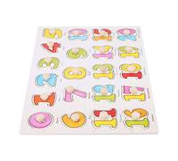 ZAICOLER Educational Wooden Number Animal Fruit Knob Puzzle Toy for Kids, Spatial Thinking Development, Family Play Time (A3002(digital))