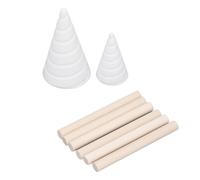 ZAICOLER Electroculture Gardening Copper Kit Efficient Wire Antenna Holder Kit for Gardens and Plantations ABS, Copper, Poplar Wood 9Pcs
