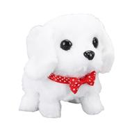 ZAICOLER Electronic Dog Toy Interactive Features Electronic Component Produce Realistic Sounds Cute Robot Dog True to Life Appearance Interactive Functions with Fabric for Kids (White)