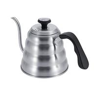 ZAICOLER Ergonomic Stainless Steel Coffee Kettle with Gooseneck Spout and Thermometer, Large Capacity for Flavor Extraction, 1L/1.2L (Sanding Plus Thermometer 1.2L)
