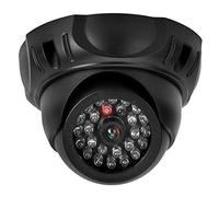 ZAICOLER Fake Dome Simulation Camera Realistic Dummy Security Monitor for Frighten Thieves, LED Light Applicable to Supermarkets, Hotels, Offices, ABS/Black/3.7"x3.3"