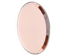 ZAICOLER False Nail Art Display Board with Mirror Effect for Color Mixing and Manicure Display, 7cm Glass Palette and Home Use (Champagne)