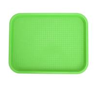 ZAICOLER Fast Food Tray Thick Anti Impact Slip Resistant for Food Service in Restaurant Cafe for People,High Temperature Resistant PP 13.8 X 10.6in (Green)