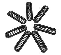 ZAICOLER Fit for Jeep Wrangler 2007-2018 Black ABS Front Grilles Mesh Grill, Anti-rust Rock Protection for Off Road Enthusiasts,7pcs