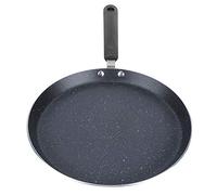 ZAICOLER Flat Bottom Non-Stick Frying Pan Efficient Heating Cooking Pan for Home Breakfast Pizza 8in Medium Size Electric Ceramic Stove/Induction Stove Applicable (Large Size (10 inches))