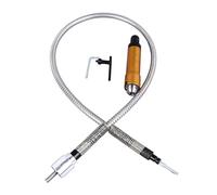 ZAICOLER Flex Shaft Adapter, Flexible Shaft Adapter Attachment Heavy Duty Flex Shaft Flex Shaft Extension Chuck Flexible Extension Tool for Power Drill Converter (Stainless Steel Style)