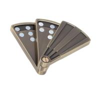 ZAICOLER Folding Fan Shape Stress Relief Slider Portable Metal Fan Shaped Push Slider for Anxious People, Stress Relief Toy for Home Office Travel, 1.97 X 1. X 0.59in (Copper)