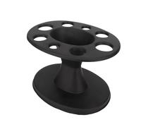 ZAICOLER Hair Brush Holder, Stable Hourglass Support with 8 Different Sized Holes, Multipurpose Design for Salon Bedroom Bathroom (Black)