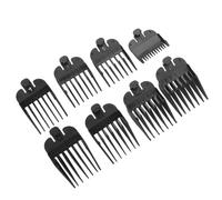 ZAICOLER Hair Clipper Positioning Limit Comb Kit Mellow Comb Teeth Easy Install Haircut Replacement Guide Set Lightweight Heat-Resistant Design, Black, 8pcs/set for Household, Hair Salon
