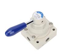 ZAICOLER Hand Lever Pneumatic Valve Lightweight & Durable Direct Action for Air Compressor 1/4in PT 4 Way 3 Positions for Workshop Workers