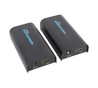 ZAICOLER HD Multimedia Ethernet Extender, 1080P HD Over Single Cat5 Cat6 Up to 200m, with Transmitter and Receiver Kit, for Point to Point Transmission (GB Plug)