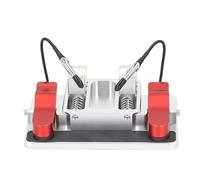 ZAICOLER Helping Hands Soldering Station Ceramic Clamp Withstands Up to 260℃ 12mm Wide Opening Dual Rod Pressing Third Hand Tool with Welding Table Clamps for PCB Wire Strip Welding