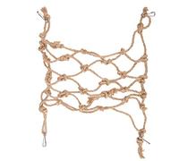 ZAICOLER Hemp Rope Bird Climbing Net Durable Chew Toy for Parrots Small Pets Adjustable Size (Small)
