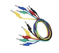 ZAICOLER High Voltage 5pcs 4mm Banana Plug Cable Test Leads with Insulated Plastic Covers, Great for Multimeter Testing in Laboratory, Copper Material