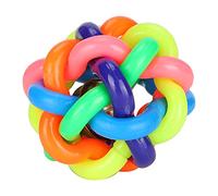 ZAICOLER Interactive Pet Bell Ball Toy Durable Chew Toy with Jingle Bells for Smart Pets, Suitable for Training and Exercise, Non- Rubber Material, 3" Diameter, for Pet Lovers (Medium 7.5cm)