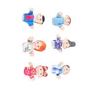 ZAICOLER Interactive Plush Finger Puppet Set for Children, 6pcs Family Finger Puppet Storytelling Props, Soft and Skin Friendly Dolls, Suitable for Occupational Therapy