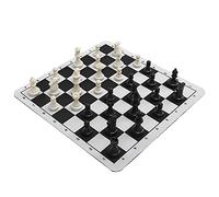 ZAICOLER International Standard Chess Set Durable Large Plastic Chessboard for Logic and Spatial Awareness Improvement, Portable Chess Game Set for Travelers [Outdoor Indoor Family Game]