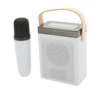 ZAICOLER Karaoke Machine Set with Magnificent Surround Sound Rechargeable Bluetooth Speaker for Home Party KTV, Suitable for Outdoor/Indoor Teaching, Plastic, Black (White)