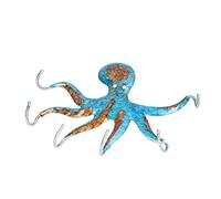 ZAICOLER Key Hanger, Cast Iron Octopus Wall Hook, Wall Mounted Octopus Key Holder, Octopus Key Hooks with Space Saving Wall Coat Hooks Octopus Decor for Keys Handbags Towels
