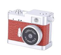 ZAICOLER Keychain Camera, 0.96 Inch Color Screen 720P 5MP Portable Digital Camera with 32GB Memory Card, for Travel Learning Recording (Vintage Brown)
