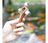 ZAICOLER Kids Musical Handbell Shaker Toy, Loud and Clear Bell Sound, Exercise Attention and Sound Perception, Brown Leather Jingle Hand Bell for Infants