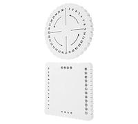 ZAICOLER Kumihimo Disk, 2Pcs Round Square with Precision Machining and Fabrication Weaving Disk Kumihimo Supplies for Handmade (Small)
