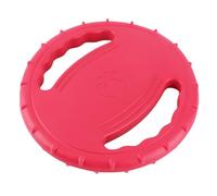 ZAICOLER Large Dog Flying Disc Toy Soft Squeaky Dog Training Toy for Fun Exercise, 2 Sides Hollow Design, Bright Colors, Suitable for Inteligent Dogs, 1 Pack (Red)