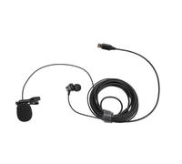 ZAICOLER Lavalier Condenser Microphone Noise Cancelling Windproof Foam Cover 9.8ft Type C Mic for Live Streaming Fitness Trainers ABS Black